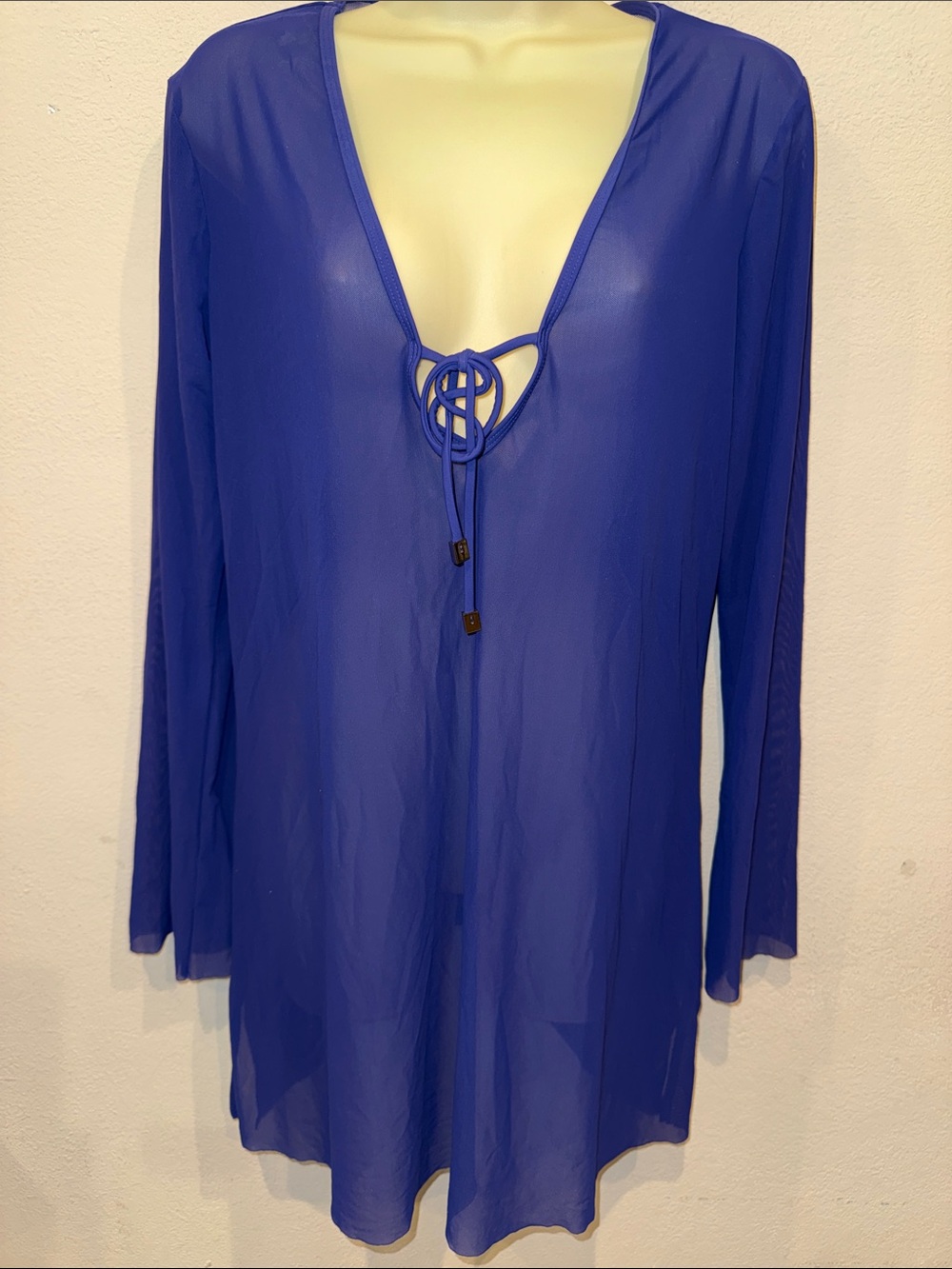 NWT Be Creative bikini swimsuit cover up tunic dress size m mesh
